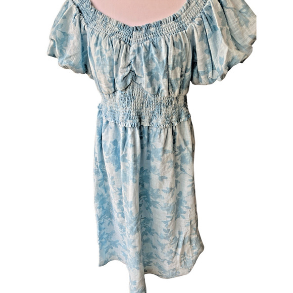 Women's Floral Print Dress Off Shoulder Size OX Cottage Gypsy Y2K NWT - Picture 3 of 10